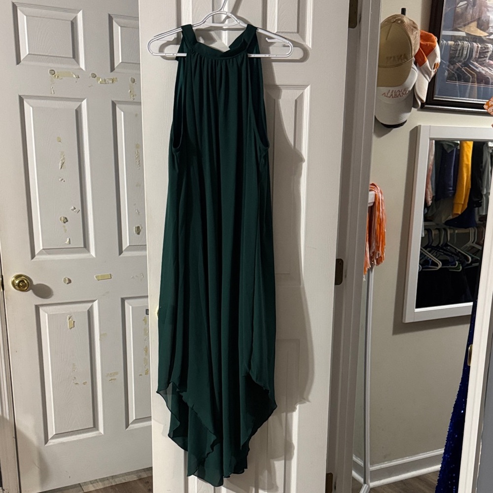 SHEIN Emerald High-Low Dress